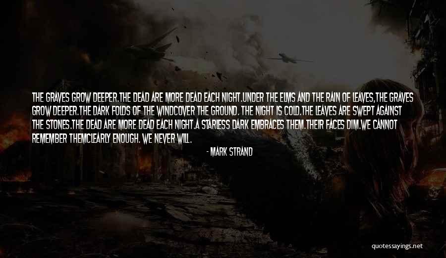 Leaves And Rain Quotes By Mark Strand Leaves And Rain Quotes By Mark Strand