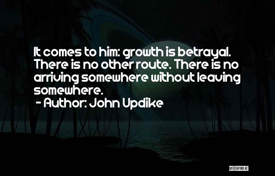 Leaving And Arriving Quotes By John Updike