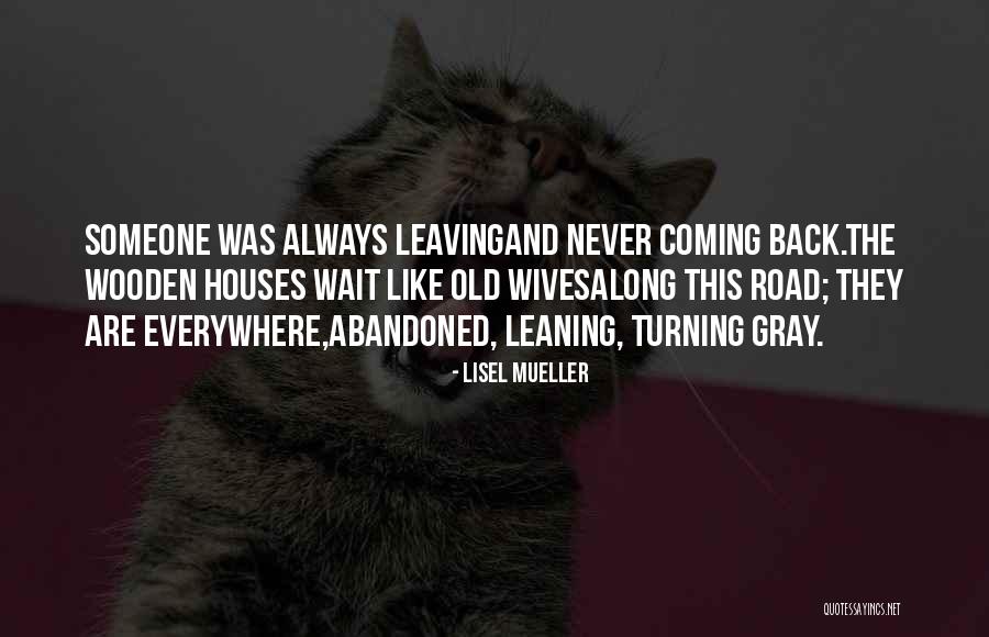 Leaving And Coming Back Quotes By Lisel Mueller Leaving And Coming Back Quotes By Lisel Mueller