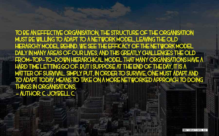 Leaving Organisation Quotes By C. JoyBell C.