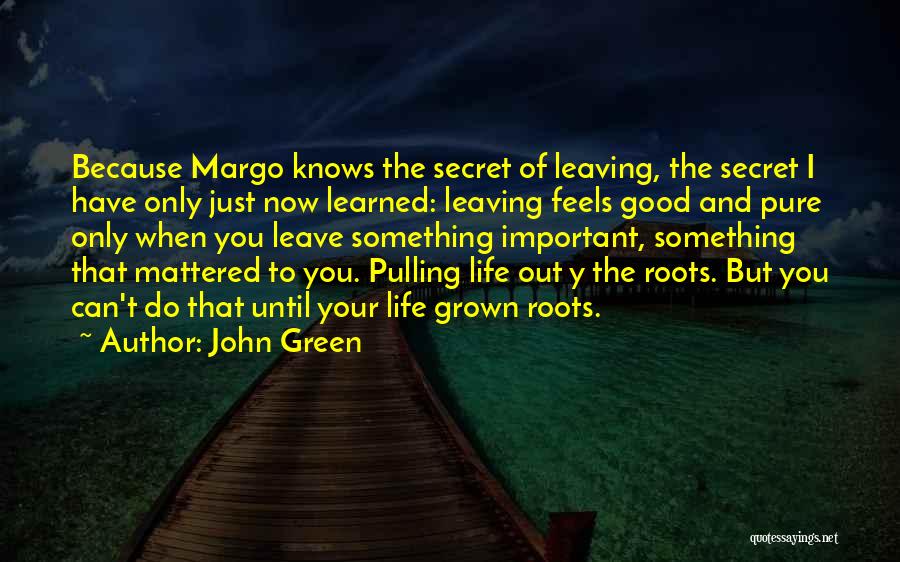 Leaving Something Good Quotes By John Green