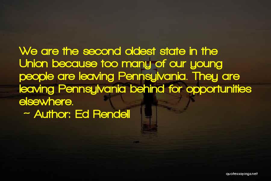 Leaving The State Quotes By Ed Rendell