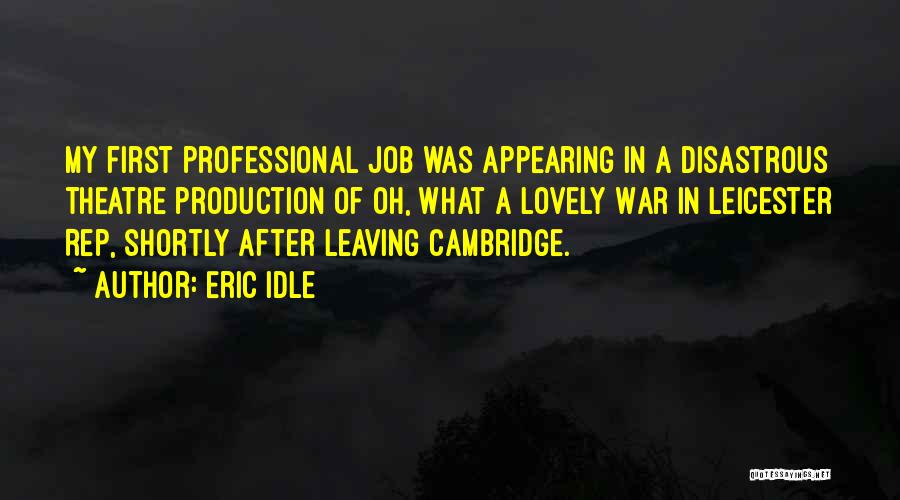 Leaving Your First Job Quotes By Eric Idle