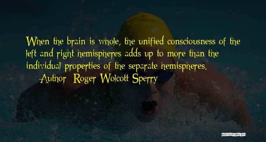 Left And Right Brain Quotes By Roger Wolcott Sperry