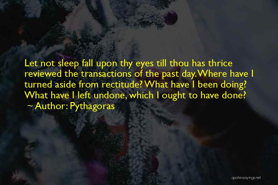 Left Aside Quotes By Pythagoras