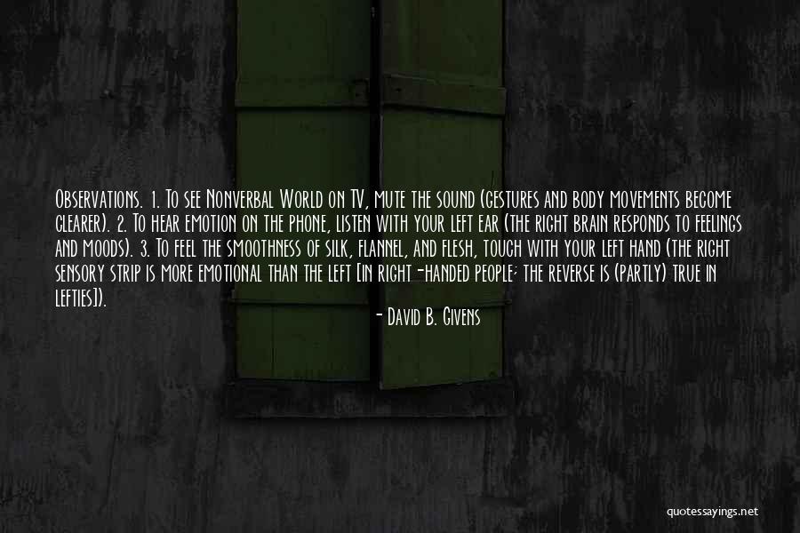 Left Brain Right Brain Quotes By David B. Givens Left Brain Right Brain Quotes By David B. Givens