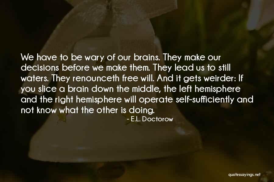 Left Brain Right Brain Quotes By E.L. Doctorow Left Brain Right Brain Quotes By E.L. Doctorow