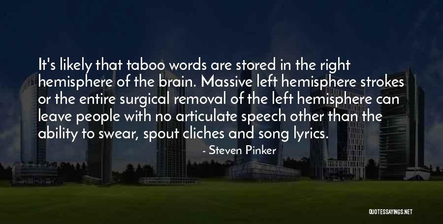 Left Brain Right Brain Quotes By Steven Pinker Left Brain Right Brain Quotes By Steven Pinker