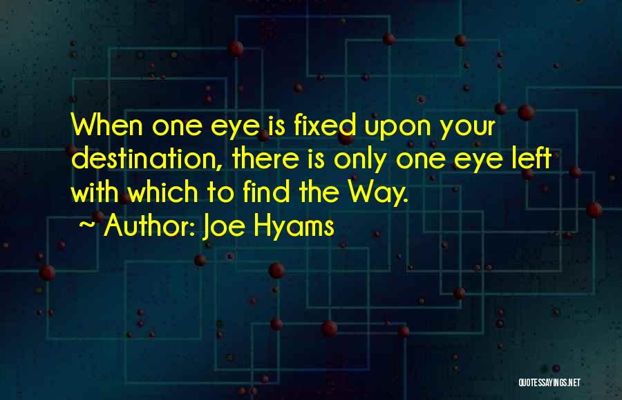 Left Eye Quotes By Joe Hyams