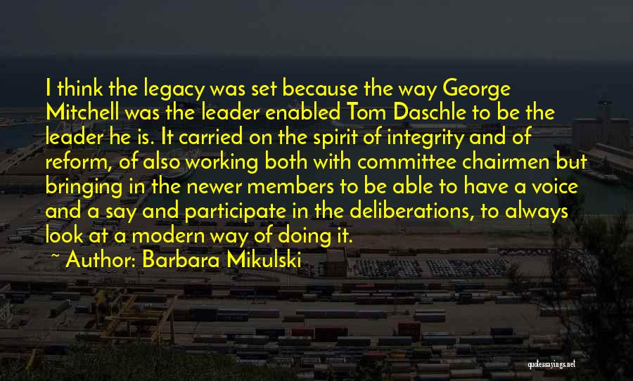 Legacy Quotes By Barbara Mikulski