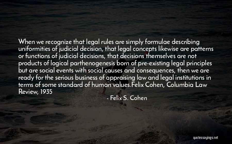 Legal Terms Quotes By Felix S. Cohen