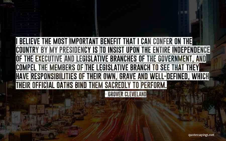 Legislative Quotes By Grover Cleveland Legislative Quotes By Grover Cleveland