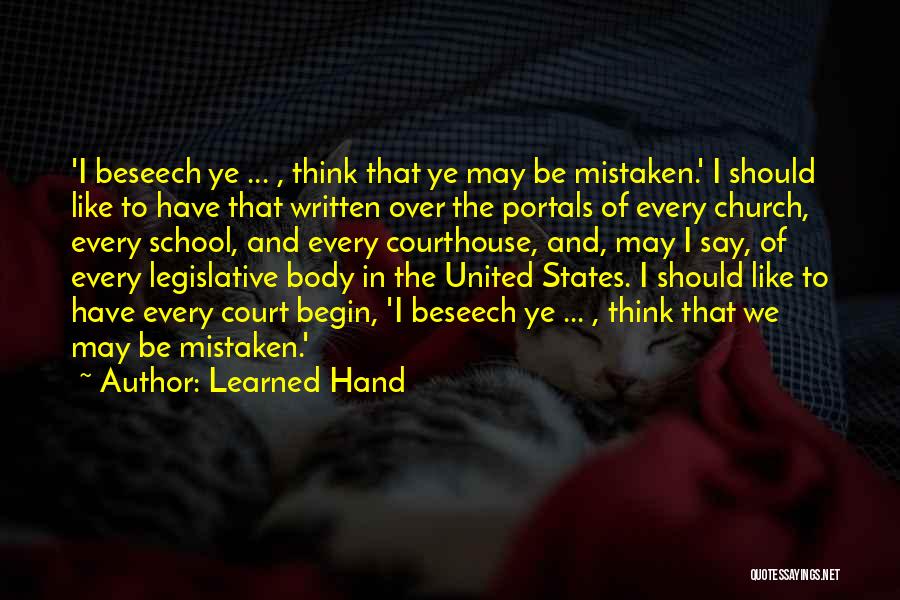 Legislative Quotes By Learned Hand