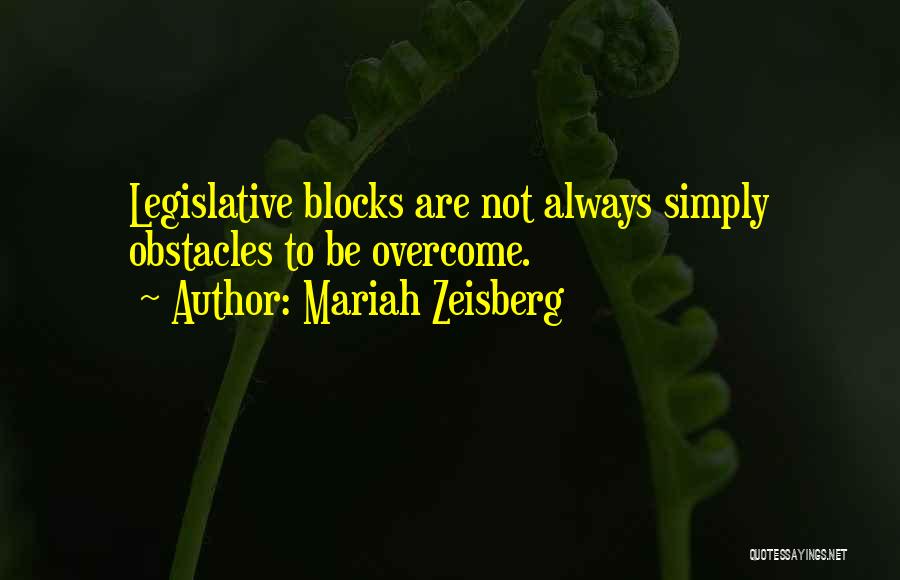 Legislative Quotes By Mariah Zeisberg