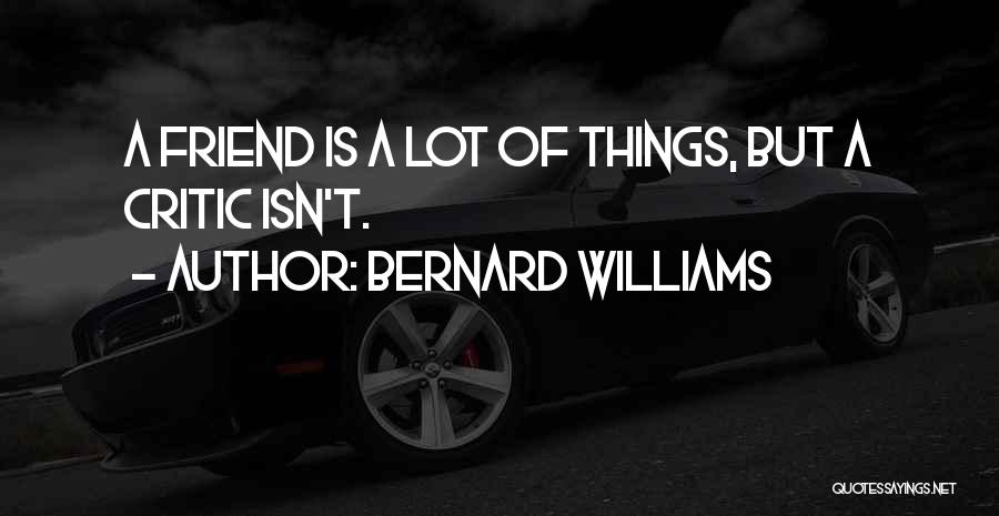 Leisure Days Quotes By Bernard Williams