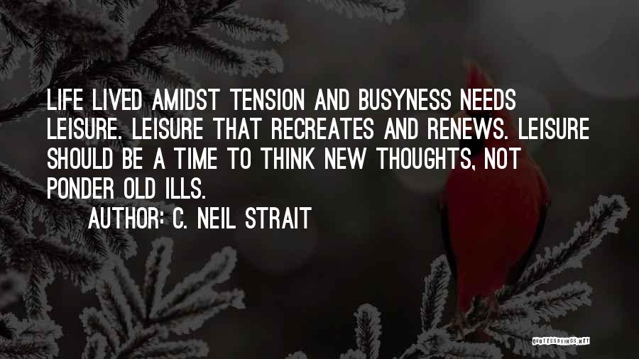 Leisure Time Quotes By C. Neil Strait