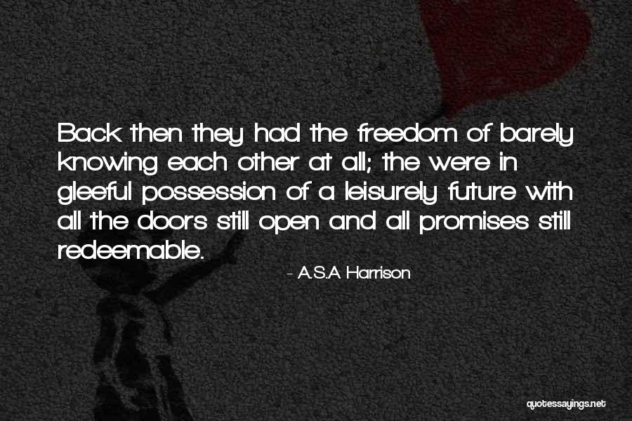 Leisurely Quotes By A.S.A Harrison