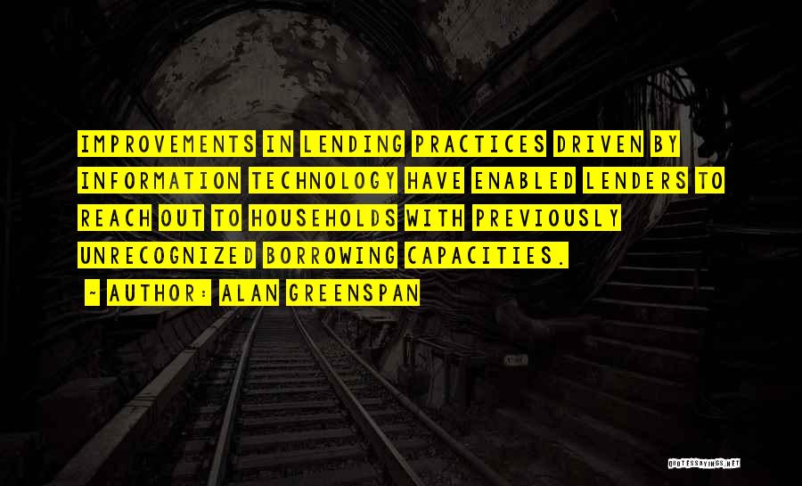 Lenders Quotes By Alan Greenspan