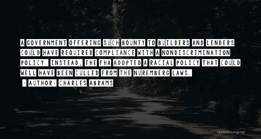 Lenders Quotes By Charles Abrams Lenders Quotes By Charles Abrams