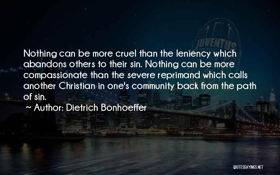 Leniency Quotes By Dietrich Bonhoeffer