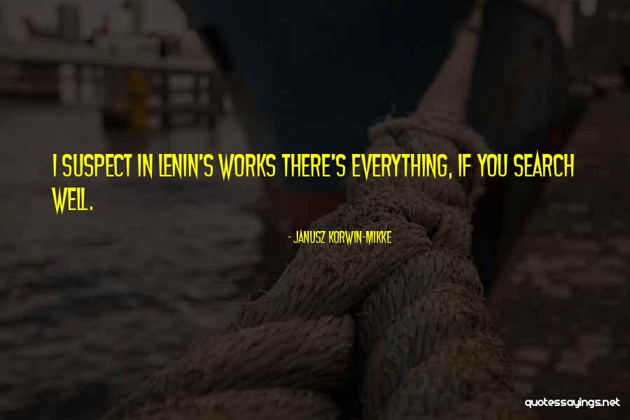 Lenin's Quotes By Janusz Korwin-Mikke