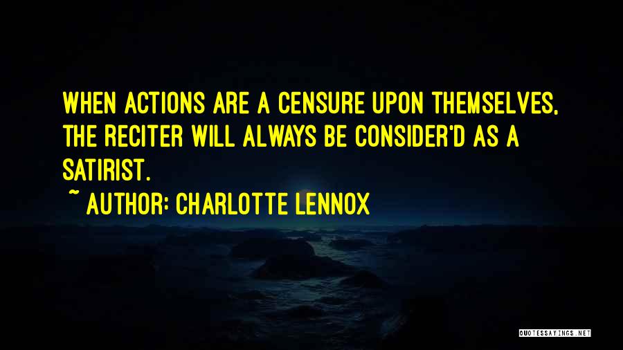 Lennox Quotes By Charlotte Lennox