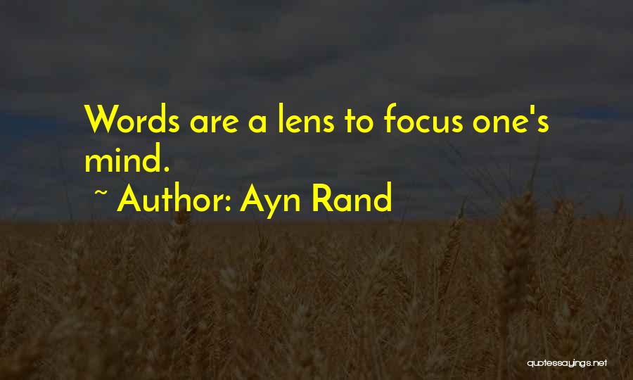 Lens Quotes By Ayn Rand