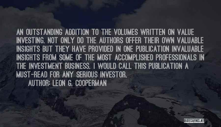 Leon G. Cooperman Quotes 1043237