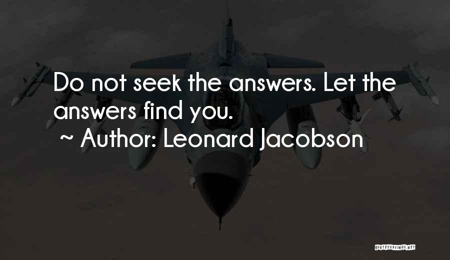 Leonard Jacobson Quotes 1030965