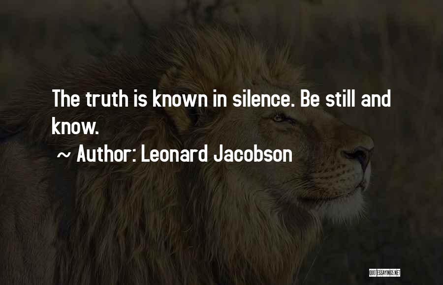Leonard Jacobson Quotes 718131
