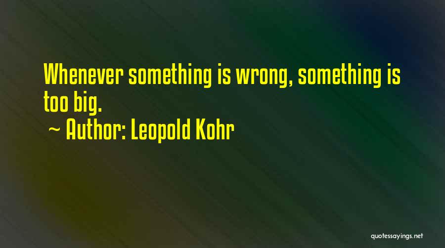 Leopold Kohr Quotes 425311