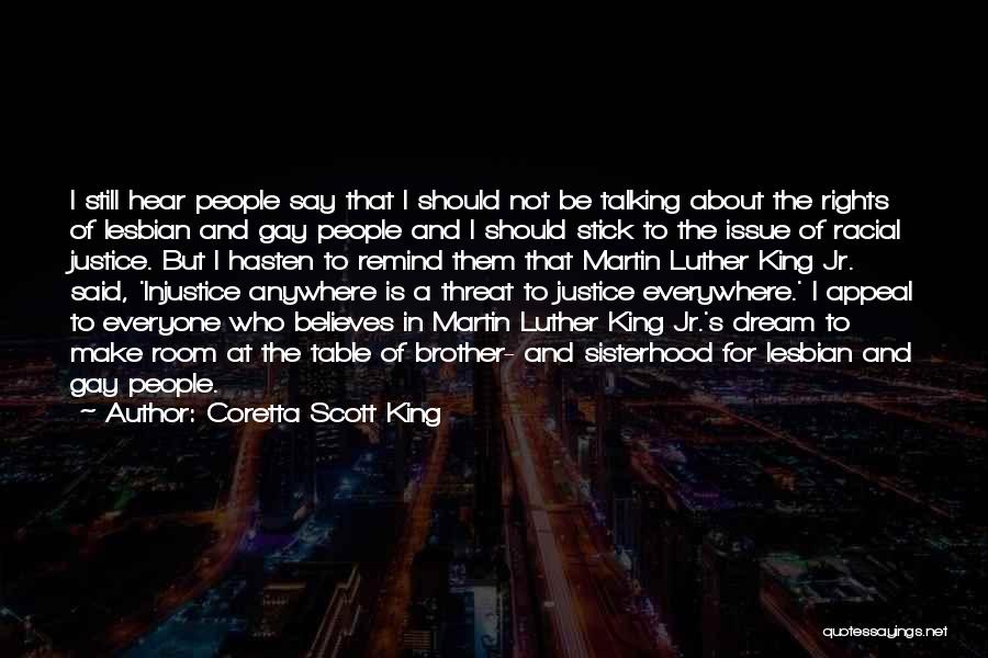 Lesbian Rights Quotes By Coretta Scott King
