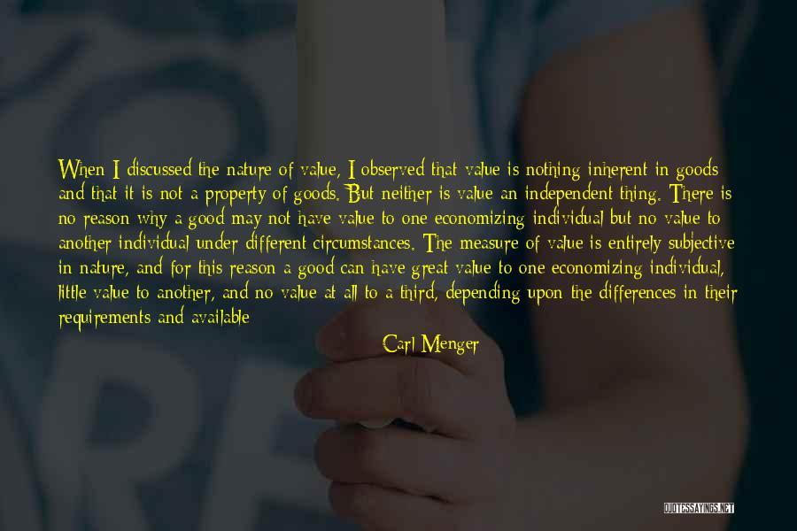 Less Appreciated Quotes By Carl Menger