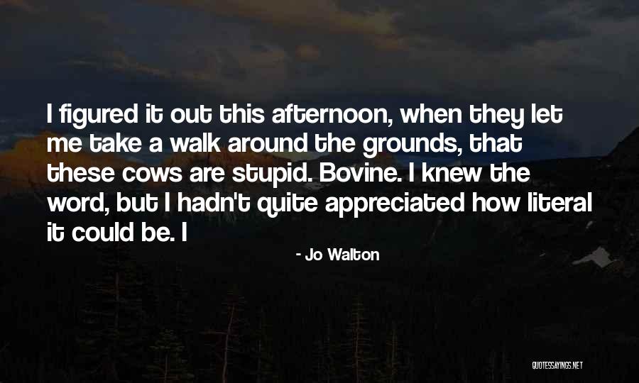 Less Appreciated Quotes By Jo Walton