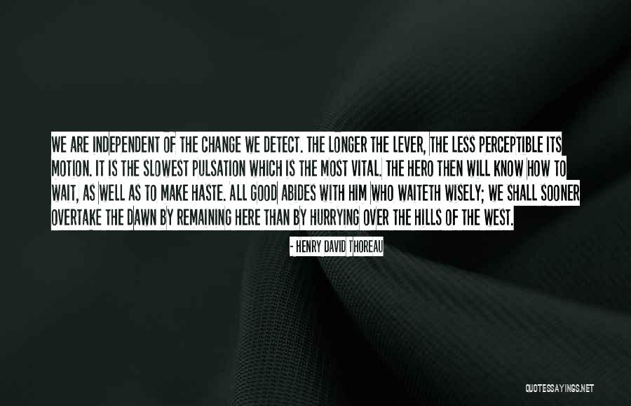 Less Haste Quotes By Henry David Thoreau Less Haste Quotes By Henry David Thoreau
