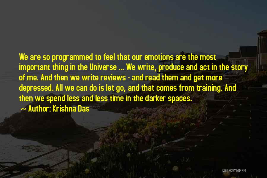 Less Is More Writing Quotes By Krishna Das