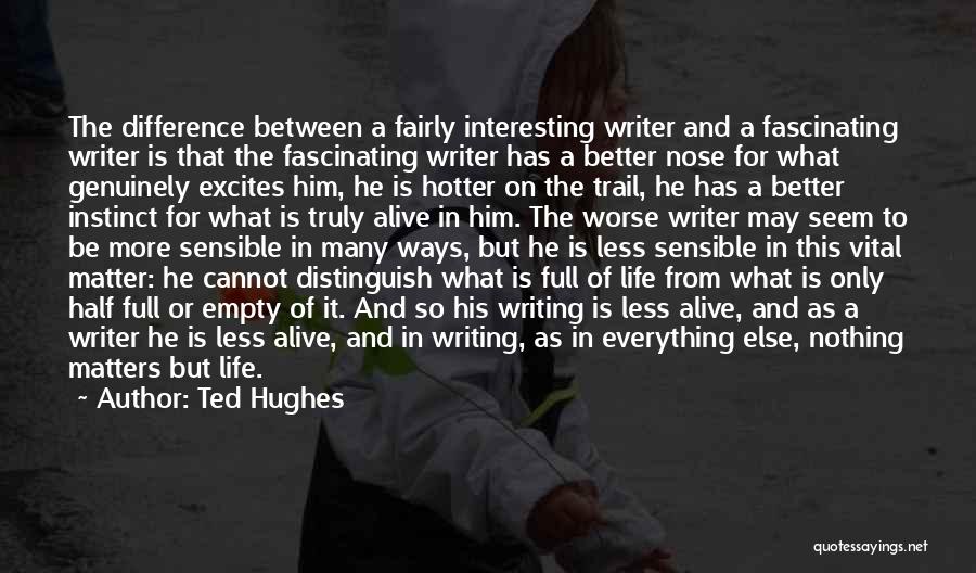 Less Is More Writing Quotes By Ted Hughes