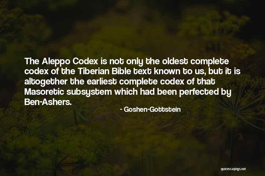 Less Known Bible Quotes By Goshen-Gottstein