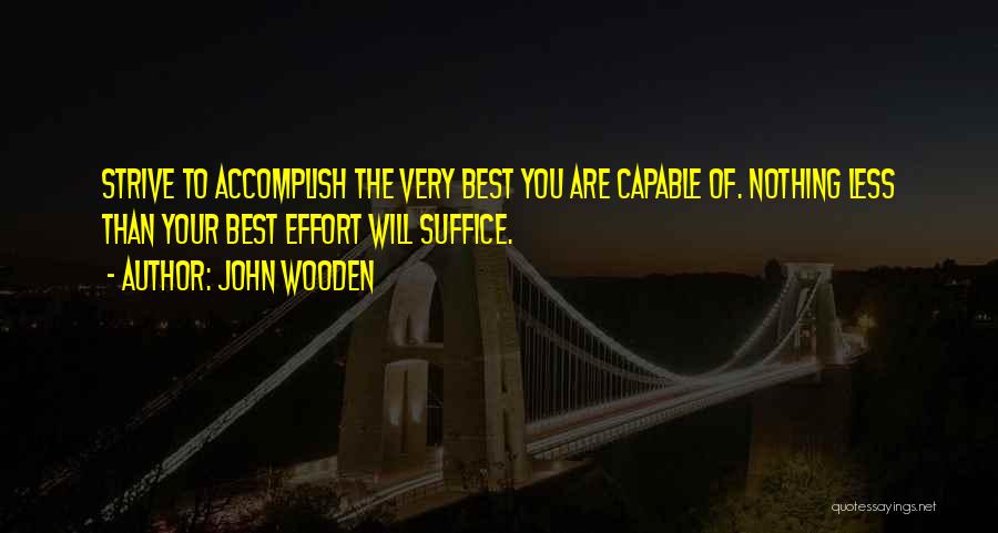 Less Than Your Best Quotes By John Wooden