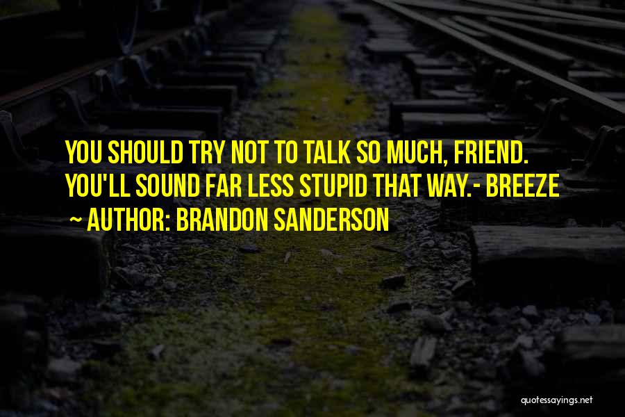 Less You Talk Quotes By Brandon Sanderson