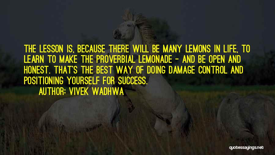 Lesson For Life Quotes By Vivek Wadhwa