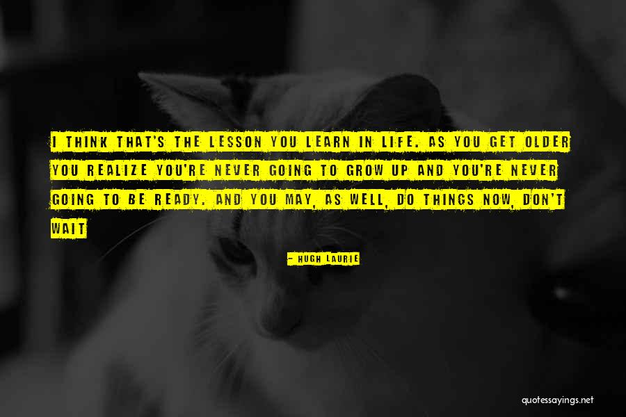 Lesson Learn In Life Quotes By Hugh Laurie Lesson Learn In Life Quotes By Hugh Laurie