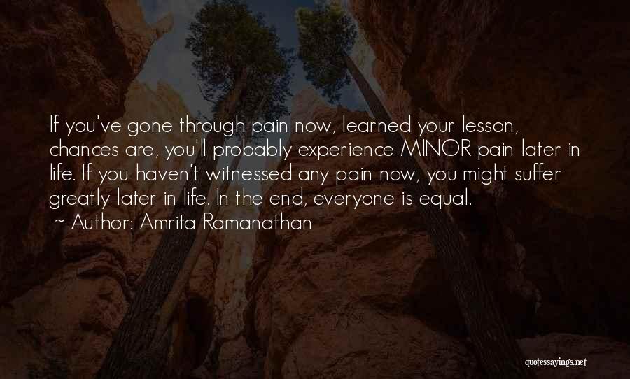 Lesson Learned In Life Quotes By Amrita Ramanathan