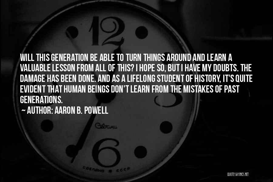 Lessons From The Past Quotes By Aaron B. Powell