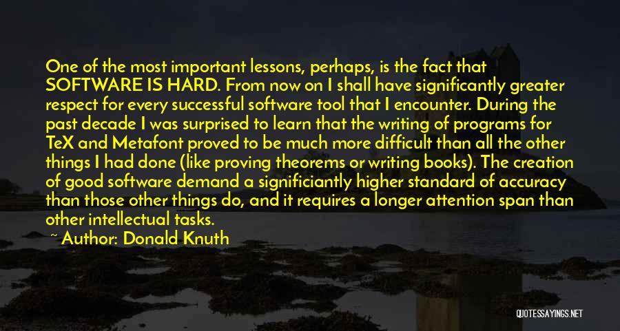 Lessons From The Past Quotes By Donald Knuth