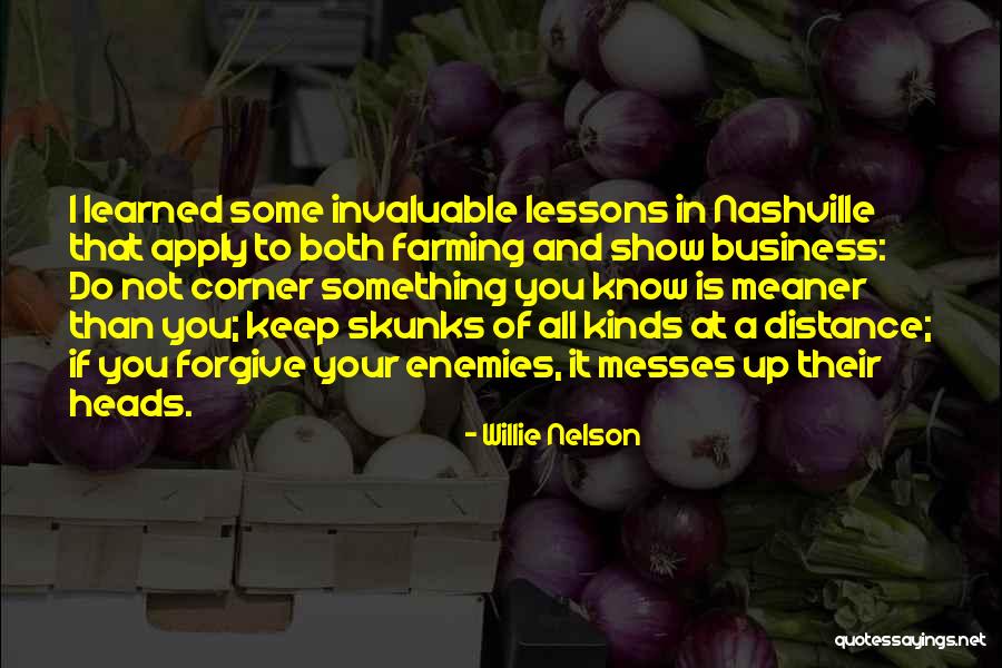 Lessons Learned From Enemies Quotes By Willie Nelson Lessons Learned From Enemies Quotes By Willie Nelson