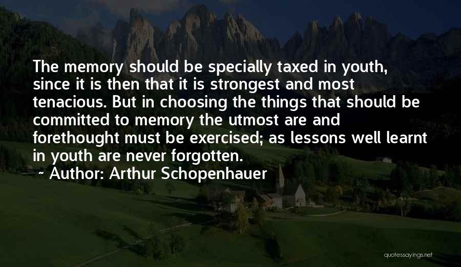 Lessons Learnt Quotes By Arthur Schopenhauer