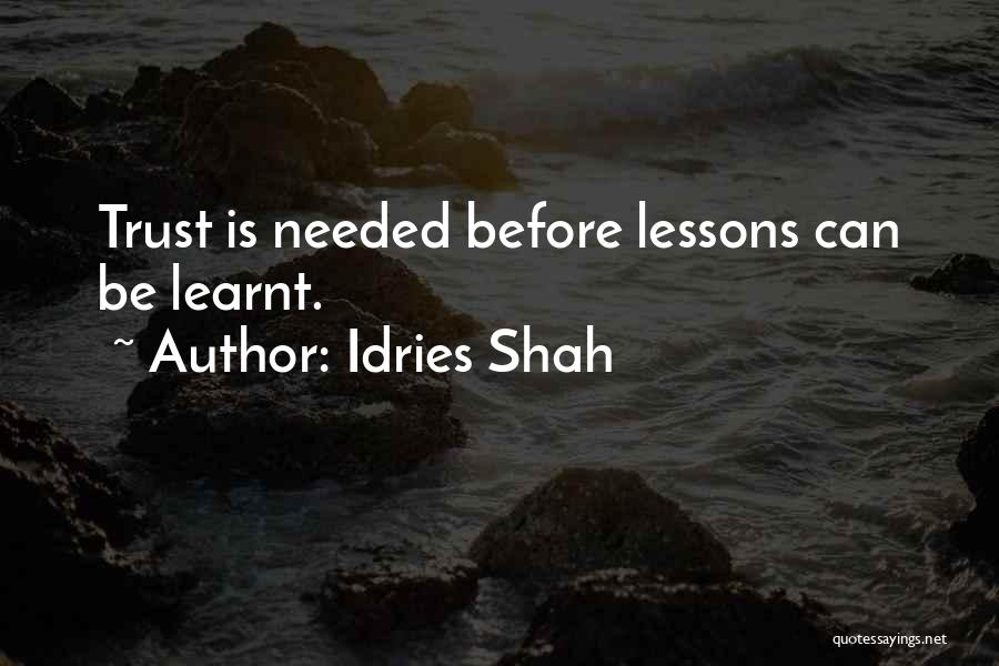 Lessons Learnt Quotes By Idries Shah