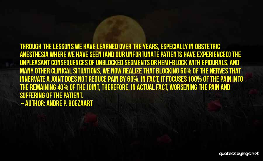 Lessons Not Learned Quotes By Andre P. Boezaart