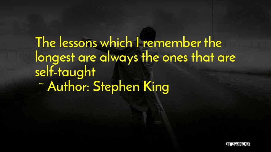 Lessons Quotes By Stephen King